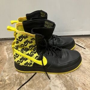 Nike SF Air Force 1 High Black Dynamic Yellow Size 12